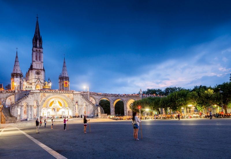 Candles procession Lourdes Pilgrimage Joe Walsh Tours Pilgrimages travel