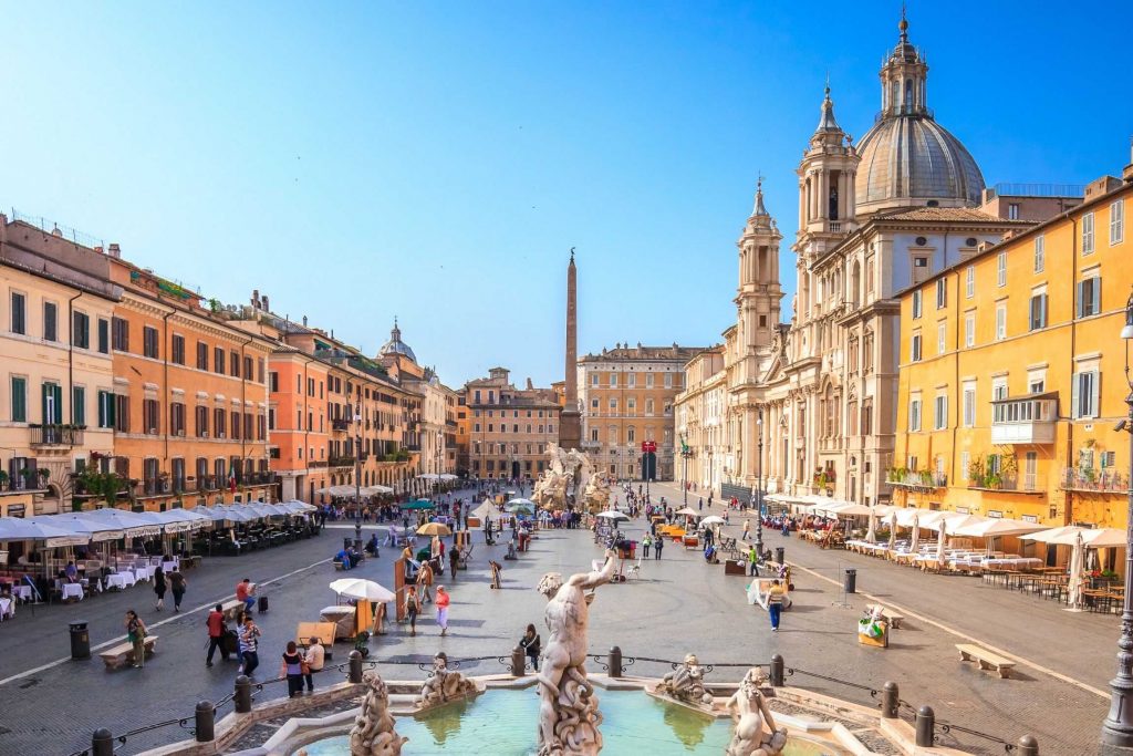 piazza Navona pilgrimage to Rome pilgrimage to Italy Joe Walsh Tours Pilgrimages travel